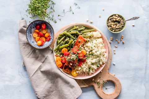 Vegetable curry in a bowl